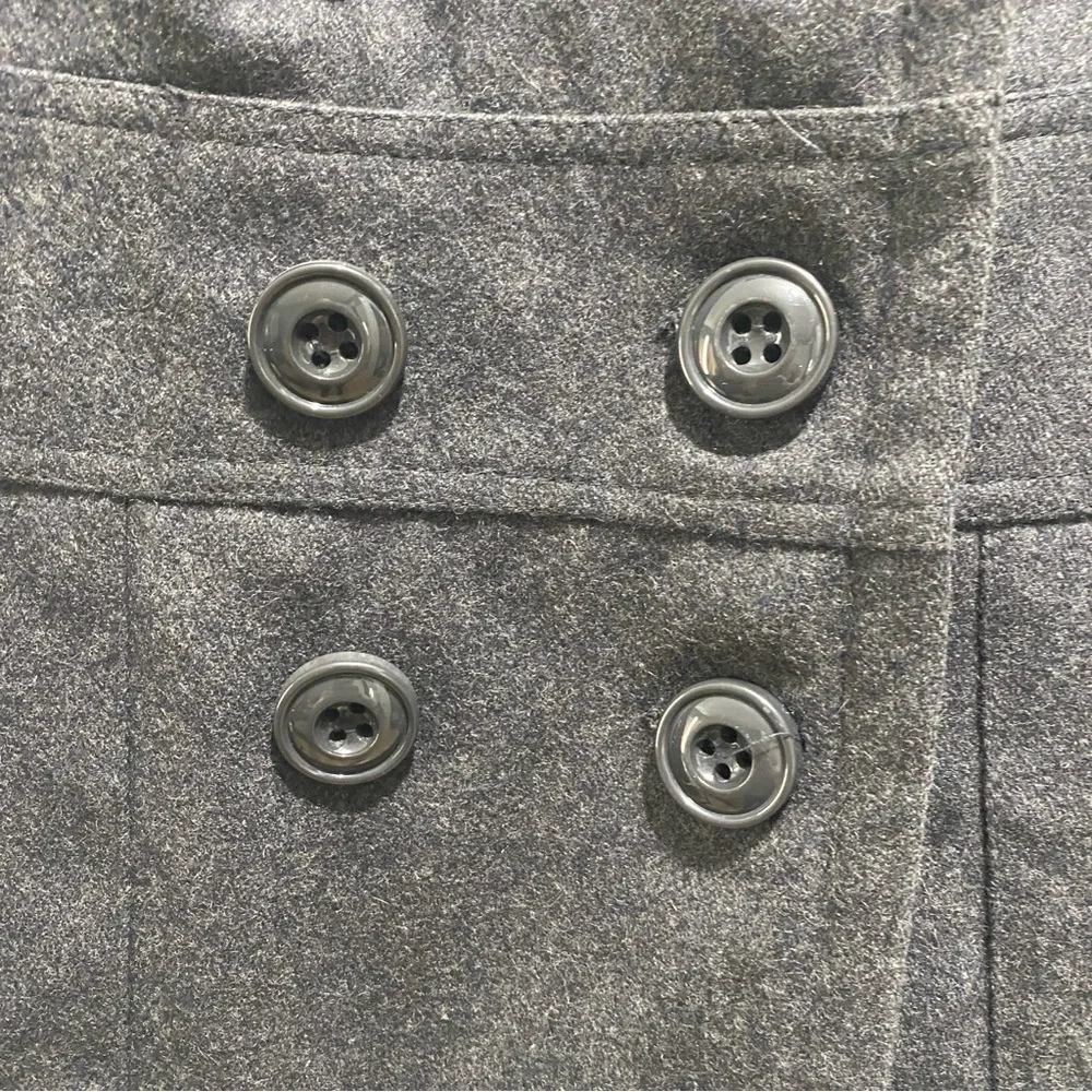 Ricki’s Vintage grey double button Peacoat Academic wool jacket women’s  size XS - Picture 5 of 10